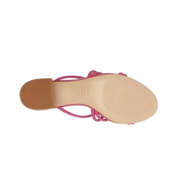 SCHUTZ Princey Leather Sandal Size 8 Hot Pink - Picture 4 of 12